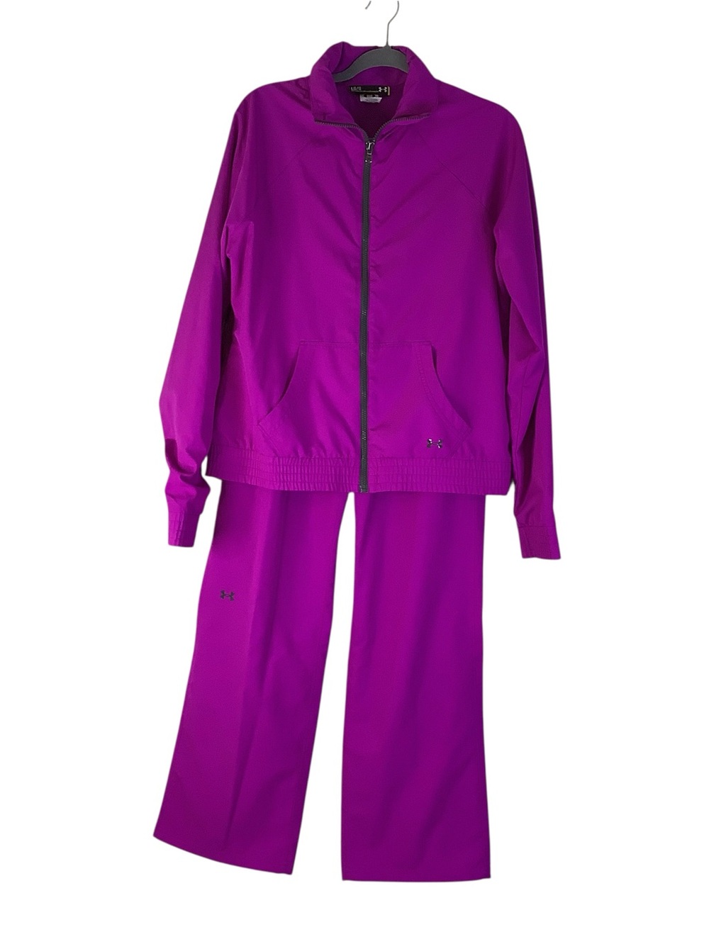 Under Armour Purple Tracksuit Jacket Sz L/Pants Sz M